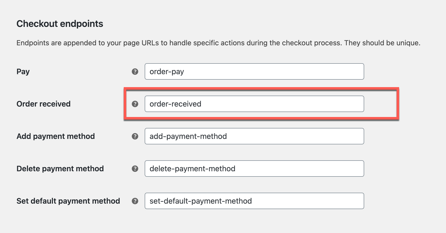 WooCommerce Redirect Endpoints