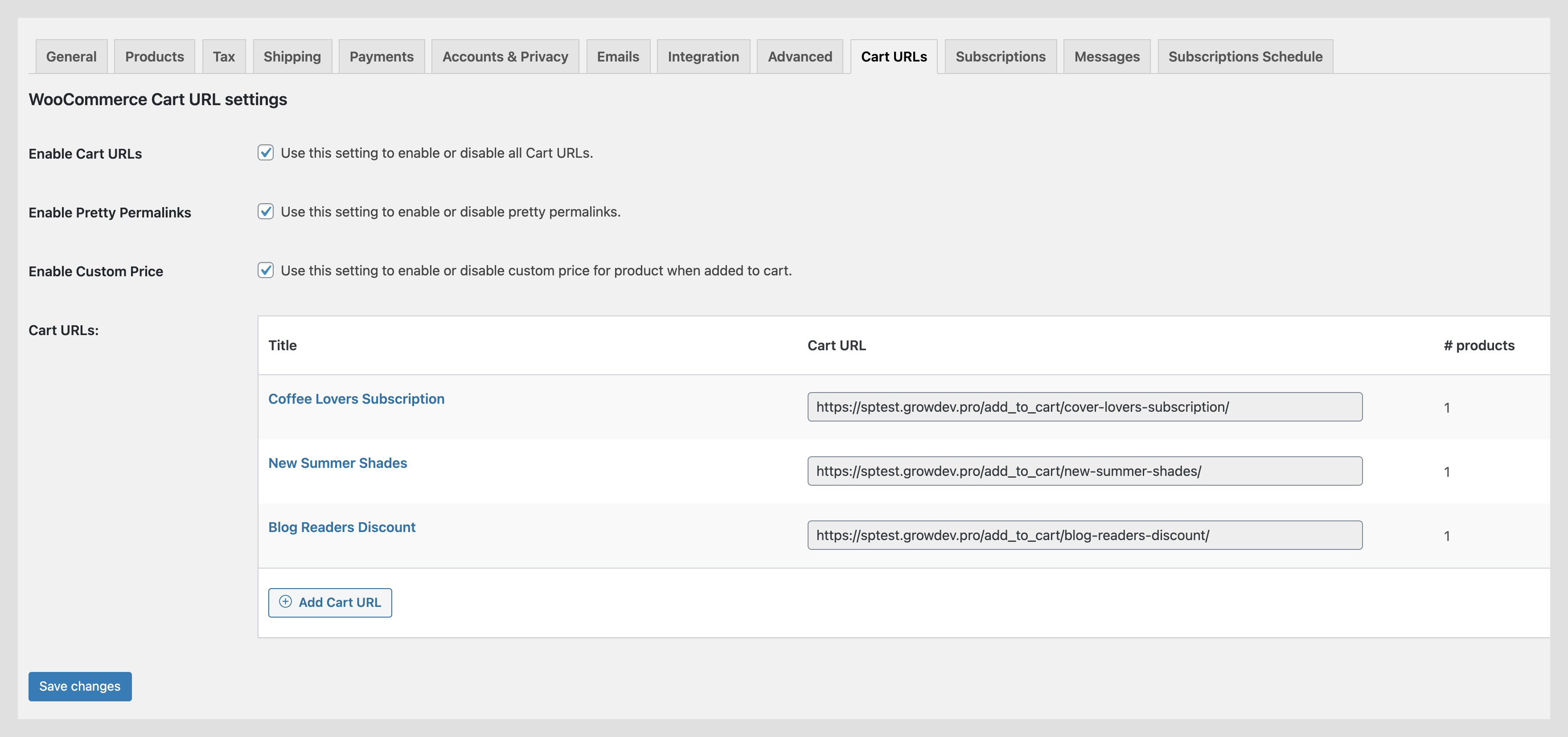 Create A Cart URL